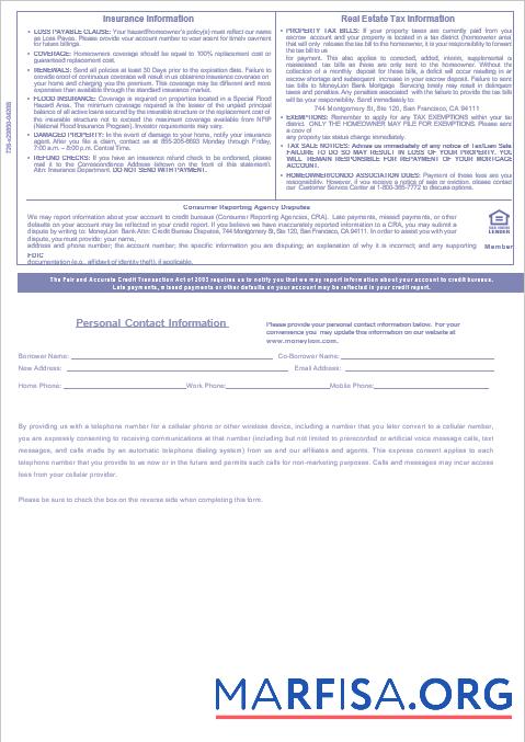 Realistic USA California MoneyLion bank mortgage statement in Word and PDF formats, 3 pages 3 download for verification